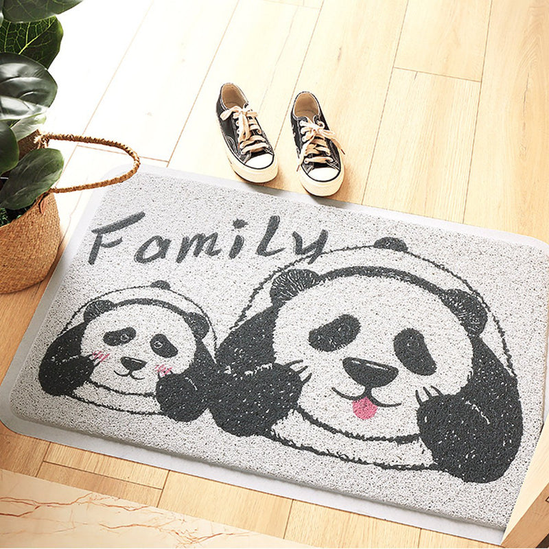Animal Floor Mat Anti-slide PVC Wire Area Panda Rug Mug Door Carpet Home Decorations