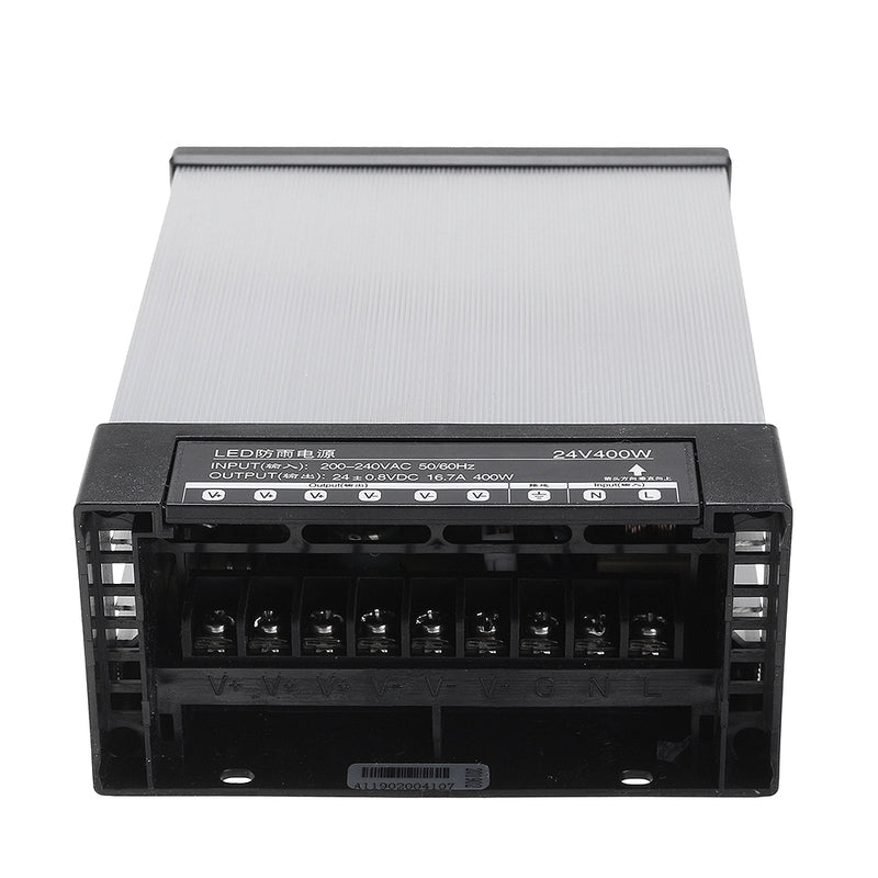 AC200-240V to DC24V 17A 400W LED Rainproof Switching Power Supply 165*120*58mm
