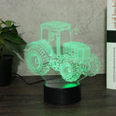 Tractor Drag Racing 3D Night Light Colorful LED USB Lamp Touch Remote Controller