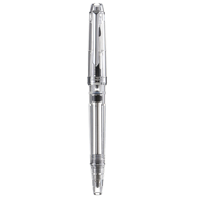 PENBBS 268 Transparent Resin Vacuum Filling Fountain Pen Fine Nib