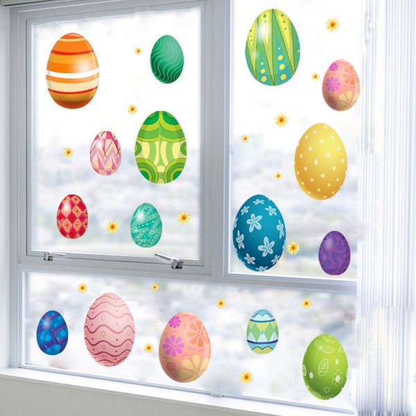 Miico FX64052 Colorful Egg Wall Sticker Kindergarten Children's Room Decorative Sticker Party Decoration Stickers DIY Sticker