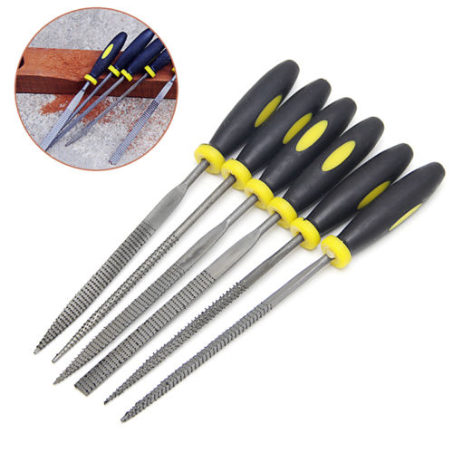 6pcs Mini Files Metal Filing Rasp Needle File Wood Tools Hand Woodworking Tool Set