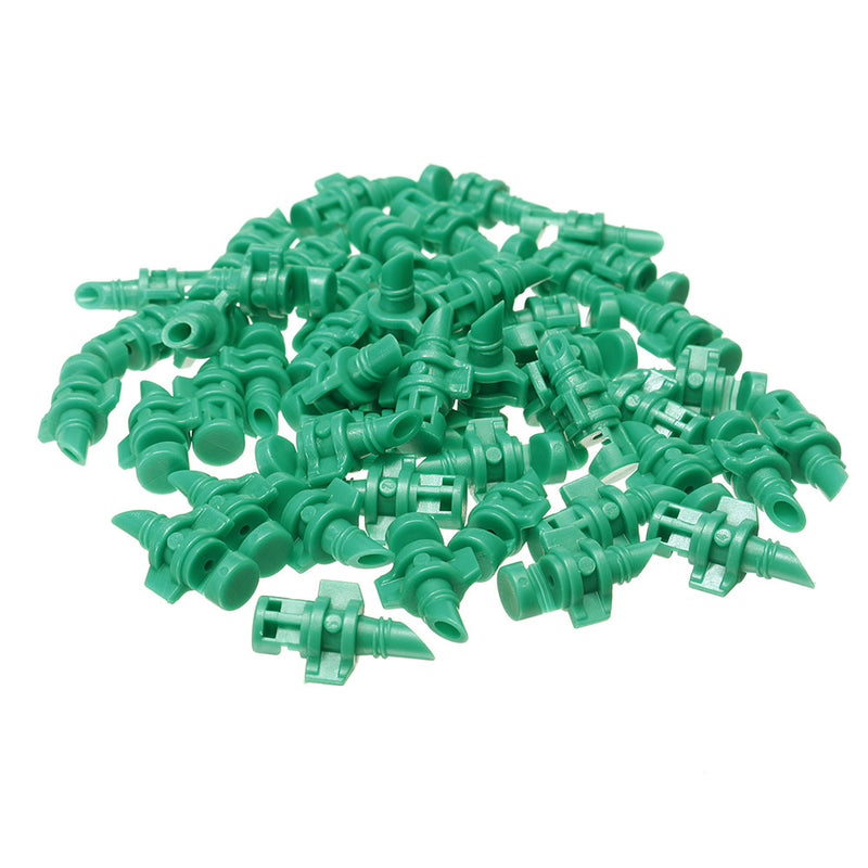 50Pcs Micro Garden Lawn Water Spray Misting Nozzle Sprinkler Irrigation 180