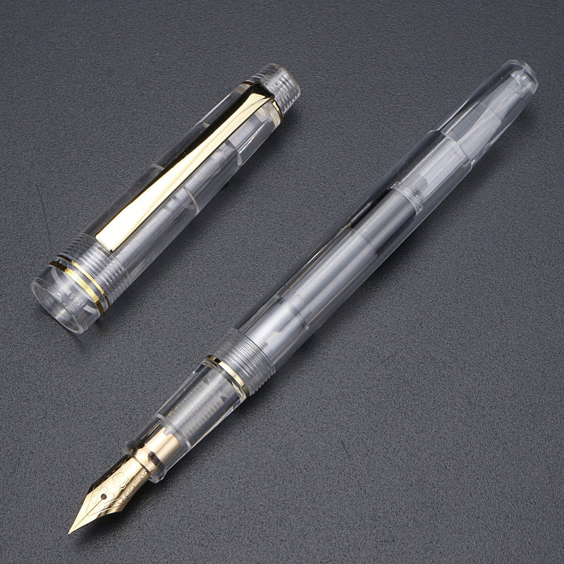 HERO 1202 Transparent Fountain Pen Extra Fine 0.38MM Nib 135MM Ink Absorber Writing