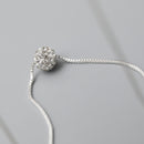 Atmospheric Simple 8mm Diamond Ball Venetian Chain Necklace