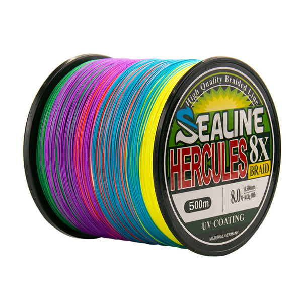 8 Strands Braided Fishing Line 500m Multi Color Super Strong Multifilament PE Braid Line 10LB 20LB 30LB 40LB 100LB 200LB