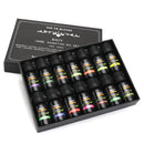 RHJY 14Pcs/Set 10ml 100% Pure Natural Aromatherapy Essential Oil Therapeutic Plant