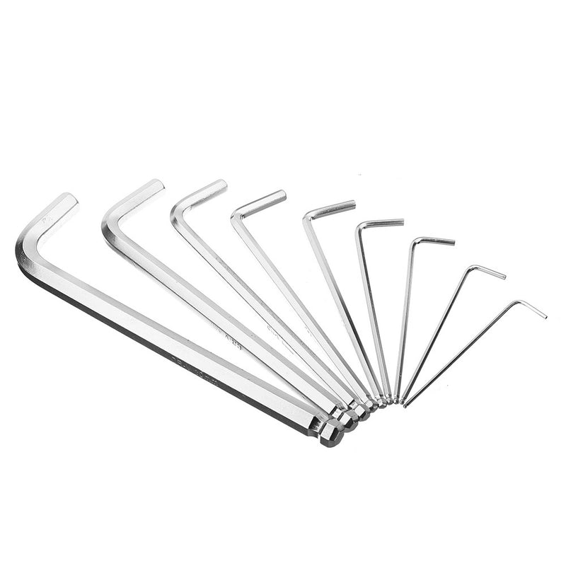 9pcs L Wrench Ball End Long Arm Hex Key Allen Wrench Set Powerful Repair Tool