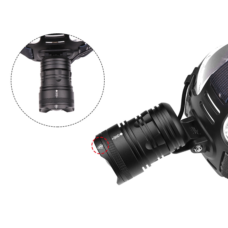 XANES XHP70 2000LM Headlamp 18650 Battery USB Interface 3 Modes Telescopic Zoom Waterproof Camping