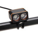 XANES 1200LM 2xT6 LED 4-Mode Waterproof Bike Light Temperature Control Power Display No Batt