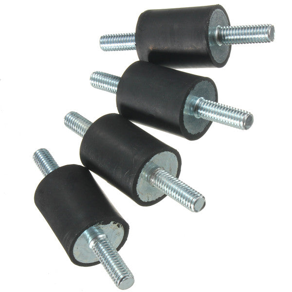 4pcs M6x20x25mm Rubber Shock Absorber Doubles Ends Rubber Mounts Vibration Isolator Mounts