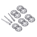 Drillpro 10Pcs 20/22/25/30mm Diamond Coated Saw Blade 8 Holes Cutting Discs with 3Pcs Mandrel for Dremel