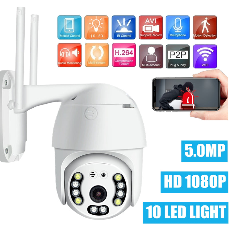 1080P WIFI IP Camera 10 LED Wireless Outdoor CCTV HD Home Security IR Camera