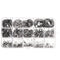 515pcs 304 Stainless Steel E-type Circlip 1.5MM-15MM 15 Size Snap Ring with Box