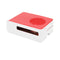 Red and White ABS Case With DC 5V 4010 Fan Protective Shell for Raspberry Pi 4B Only