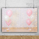 5x3FT 7x5FT 9x6FT Pink White Balloons Gray Wall Photography Backdrop Background Studio Prop