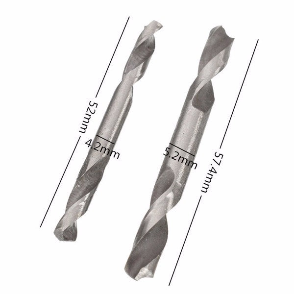 10pcs HSS Double Ended Twist Drill Bits End Set Dia. 4.2mm or 5.2mm Stell Tool