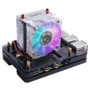 Black/Transparent/RGB Colorful 5-Layer Acrylic Case + Super Heat Dissipation ICE-Tower CPU  V2.0 Cooling Fan Kit for Raspberry Pi 4B
