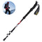 135cm Outdoor Mountaineering Walking Stick Folding Trekking Pole Climbing Crutch Alpenstock Camping Hiking