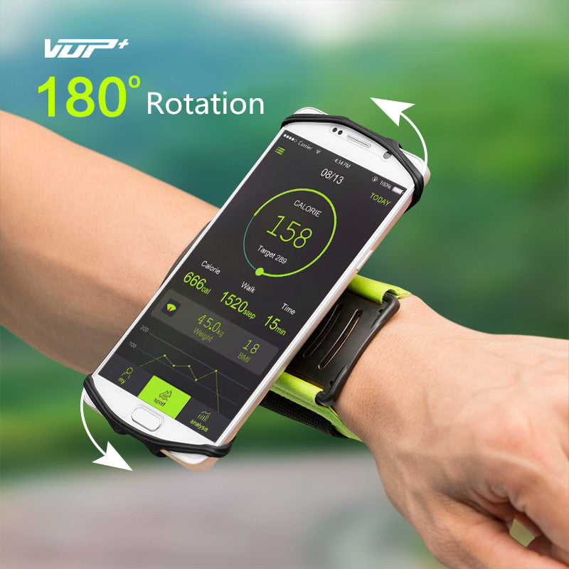 VUP 180 Rotation Sport Running Cycling Adjustable Wrist Band Bag For 4-6 Inches Smartphone