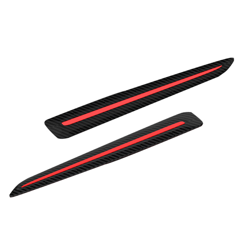 Carbon Fiber Look Car Front Rear Bumper Protector Strip Anti-Scratch Guard Strip Decoration