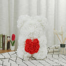 DIY Artificial Rose Flower Bear 25cm Beautiful For Wedding Birthday Gift Decorations