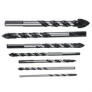 7pcs 3/4/5/6/8/10/12mm Triangle Twist Drill Bit Concrete Glass Ceramic Tile Marble Drill Bit Set