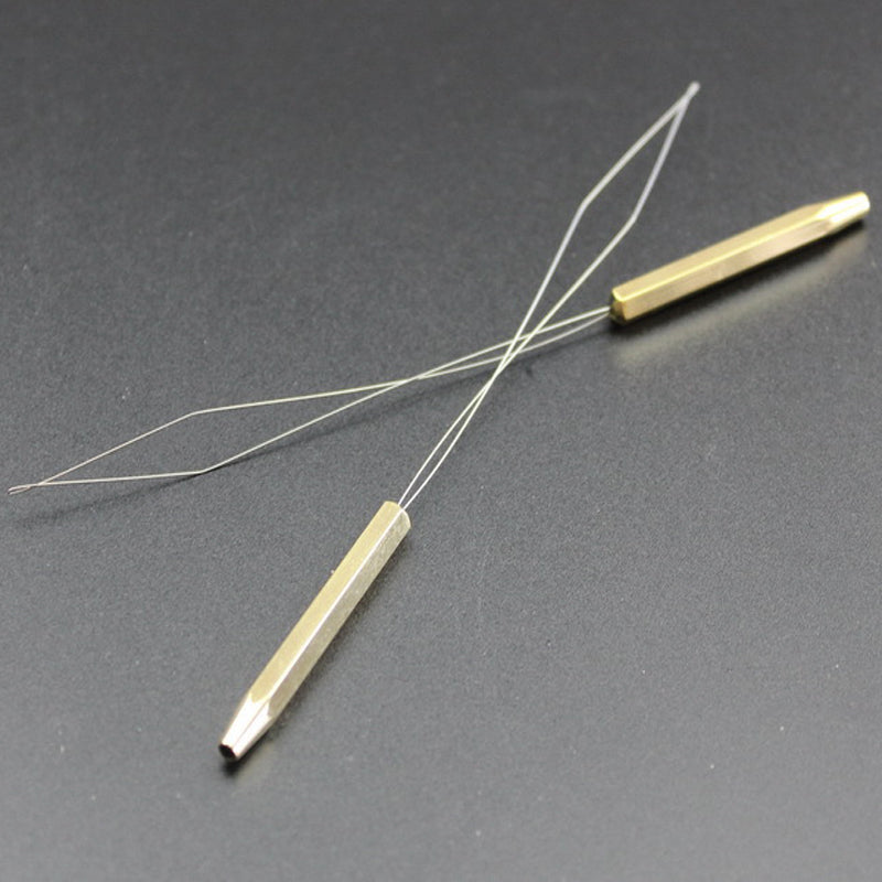 ZANLURE 06 14cm Stainless Steel Brass Bobbin Threader Winder Fly Fishing Tying Tool