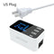 3USB Port  USB Charger Type C LCD Display Charger 100-240V Charging Station