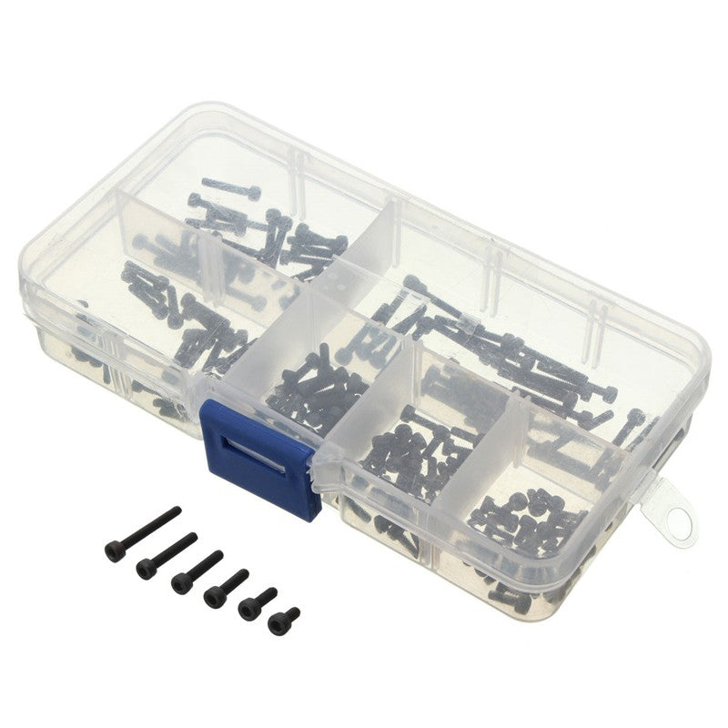 Suleve M2CH2 M2 Carbon Steel Allen Bolt 4-16mm Hex Socket Cap Screw Metric Assortment Kit 180pcs