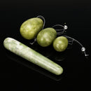 4PCS Jade Stone Egg Yoni Egg Massage Stone Natural Chakra Healing Yoga Exercise Eggs To Train Pelvic Muscles Kegel Exercise Manual Massager