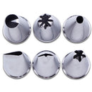 Honana CF-PT01 6Pcs Flower Shape Icing Piping Nozzles With Adaptor 3 Cream Bag Cake Decorating Tools