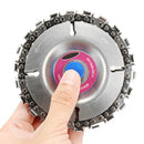 Drillpro 4 Inch Grinder Chain Disc 22mm Arbor 22 Tooth Wood Carving Disc For 115/125mm Angle Grinder