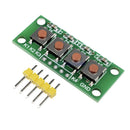3pcs 1x4 4 Keys Button 5 Pin Keypad Keyboard Module Mcu Board for  Student Class Design Graduation Project Exp