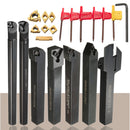 7pcs 12mm Shank Lathe Set Boring Bar Turning Tool Holder Kit With Carbide Inserts