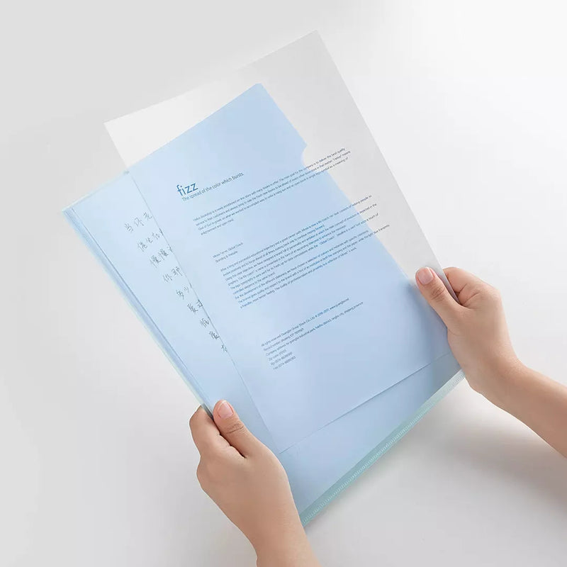 Fizz FZ103004 A4 L-shape Transparent File Folder Documents Holder File Pockets Students Test Exam Paper Container Office School Supplies from Xiaomi Youpin
