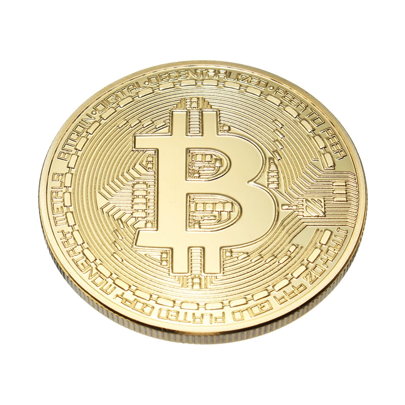 1Pcs Gold Bitcoin Model Commemorative Coins BTC Metal Coin Decorations