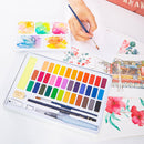 XIAOMI Ecosystem Deli 24/36 Colors Solid Watercolor Paint Set Metal Iron Box Hand Painted Watercolor Pigment Art Painting Tools Supplies 73876/73877