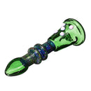 Green Borosilicate Glass Water Pipes Herb Tube Portable