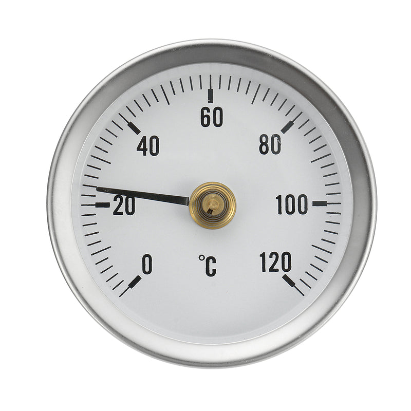 63mm 0-120 C Clip Dial Thermometer Temperature Temp Gauge With Spring
