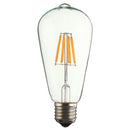 E27 ST64 8W Warm White Non-Dimmable COB LED Filament Retro Edison Bulbs 220V