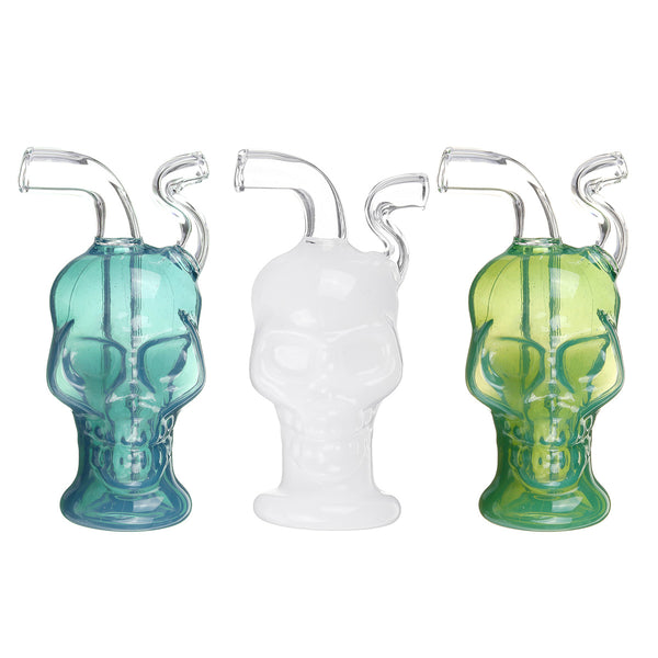 Mini Skull Pipes Glass Skull Pot Pipes Accessories 3 Colors