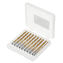 Drillpro 10pcs 3.175mm Shank Ball Nose End Milling Cutter Titanium Coated Two Flute 12mm/22mm CNC Tool