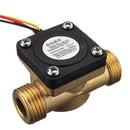 G1/2 Inch Copper Water Flow Sensor Liquid Temperature Controlled Switch Flowmeter