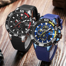 MEGIR 2121 Analogue Waterproof Military Style Silicone Strap Fashion Quartz Watch Men Watch