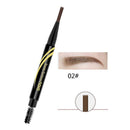 5 Colors Double Head Eyebrow Pen Automatic Rotate Pen Thrush Belt Brush
