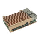 Armor Aluminum Alloy Case Gold Protective Shell without Fan Version for Raspberry Pi 4 Model B Only