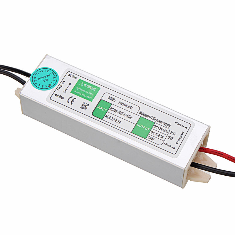 AC110V-240V to DC12V 10W Waterproof Switching Power Supply 115*29*20mm