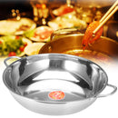 38cm Stainless Steel Twin Double Hot Pot Cookware Shabu Induction Compatible