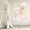 Pink Horse Cloudy Sky Wall Stickers Romantic Lovely Diy Sticker Moon Star Wall Sticker